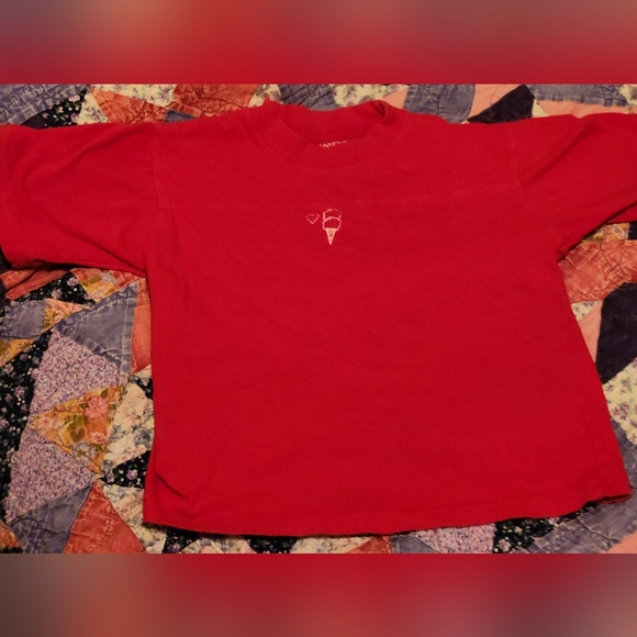Girls red ice cream t shirt - Picture 2 of 5
